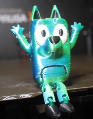 Painted Articulated Bluey