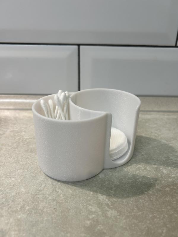 Cotton pads and sticks organizer