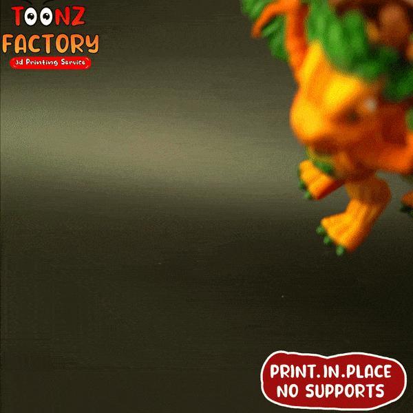 CUTE FLEXI PUMPKIN DRAGON ARTICULATED