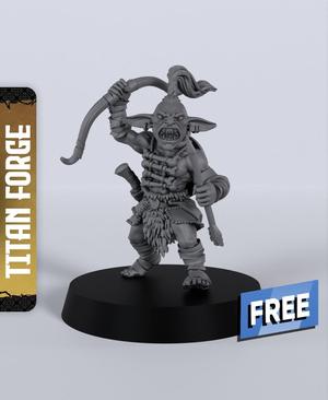 Goblin Archer A - With Free Dragon  - 5e DnD Inspired for RPG and Wargamers