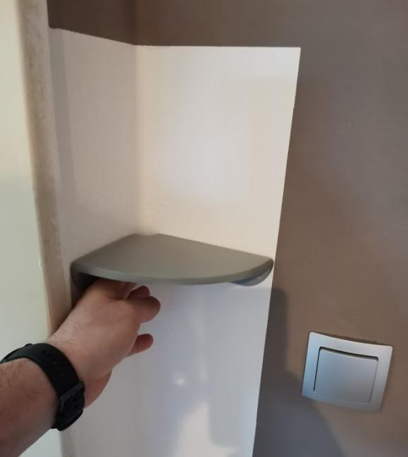 Corner (Edge) wall shelf