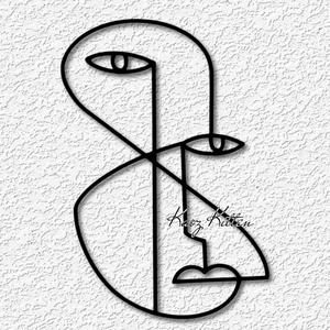 Picasso style face wall art modern cubism home decor