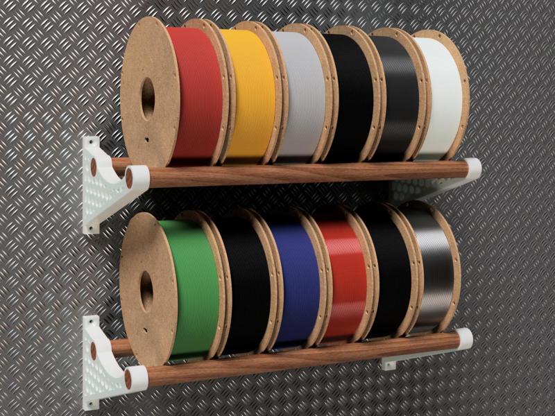 Filament Spool Wall Mount/Holder/Rack - VAROE
