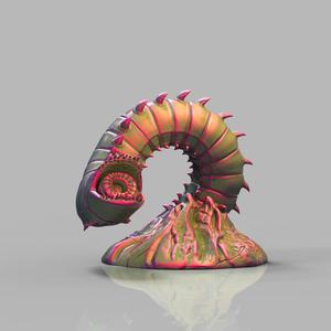 Purple Worm  Miniature (Pre-Supported)