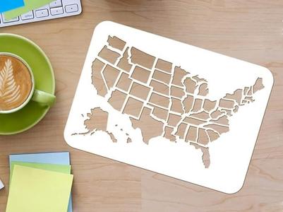United States Map Stencil
