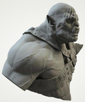 orc warrior bust