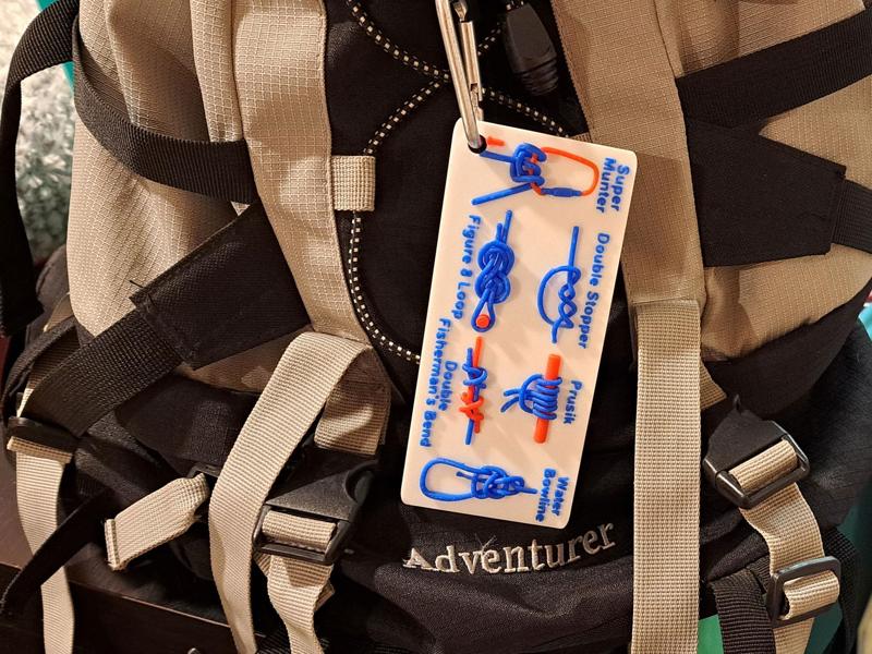 Backpack Rescue Knots Reference Card