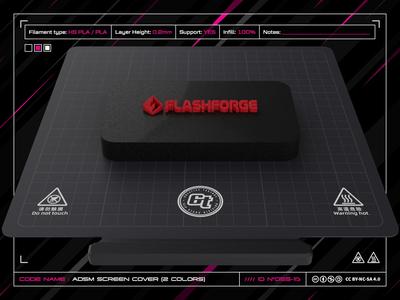FlashForge AD5M Screen Cover (with Logo + USB Support)