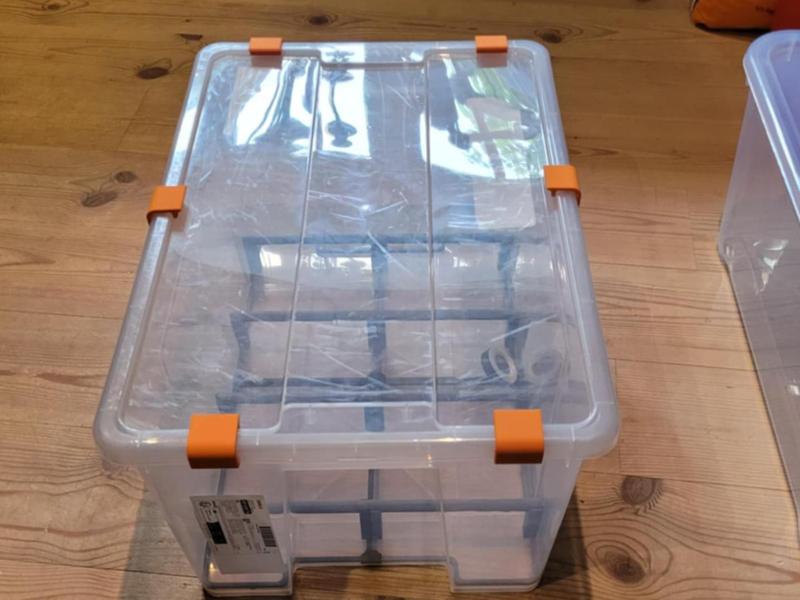 Lid clips to the New IKEA storage boxes 45L - 65L