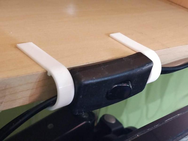 Table Wire Clip - customizable shelf or desk cable holder