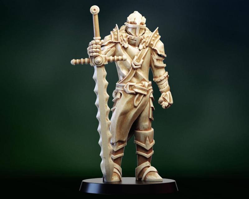 Fantasy medieval knight warrior with great sword