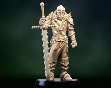 Fantasy medieval knight warrior with great sword