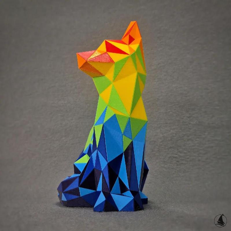 Low Poly Fox - Multicolor   