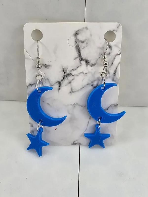 Star and Moon Earrings   