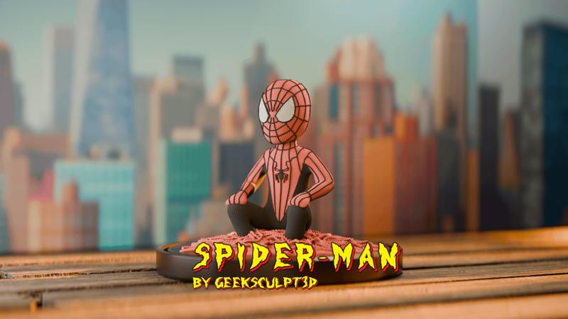 Spider-Man 3D Sculpture – Superhero Action Figure Collectible