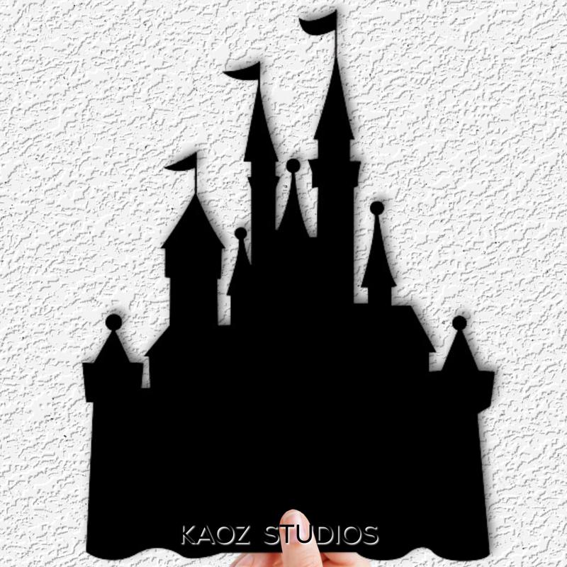 disney castle silohuette wall art Disneyland wall decor Fanart