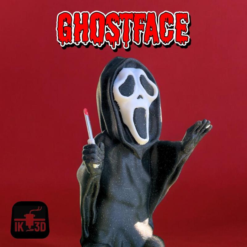 Ghostface Scream Holding Knive / Horror Mini / 3MF Included / No Supports