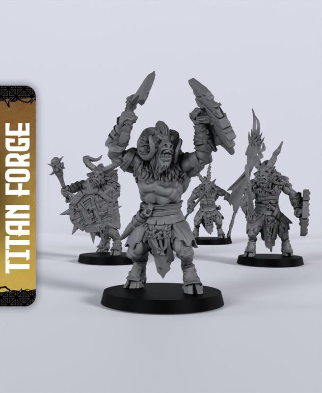 Goatmen Unit - With Free Dragon  - 5e DnD Inspired for RPG and Wargamers