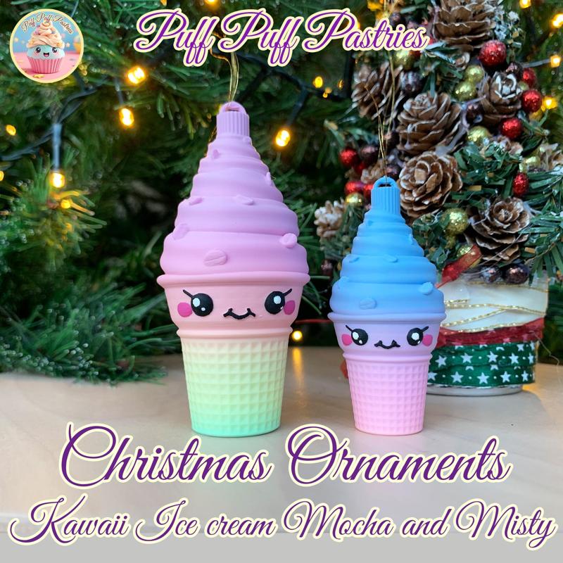 Christmas Ornaments Kawaii Ice cream Mocha and Misty
