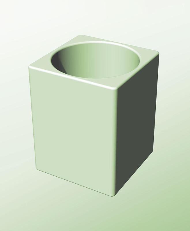 CS128-180 Modular component container for modern decor 3d printing