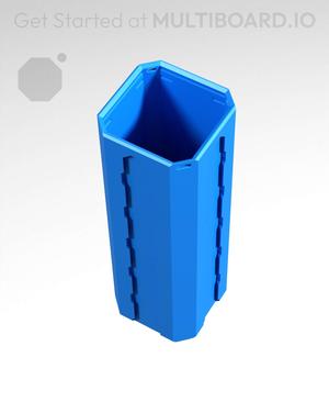 1x1x3 - Topped Multipoint Rail - Standard Click-In Multibin Shell Extension