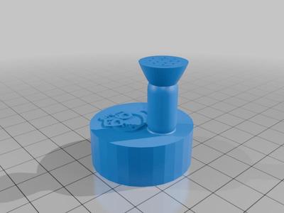 Bottle Cap for Watering w/ skull 'n heart (more complex than it should be)