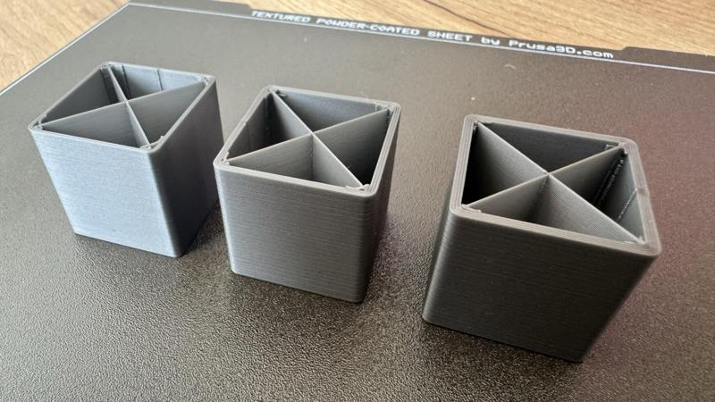 Test cubes - perimeters / Testovací krychle - perimetry