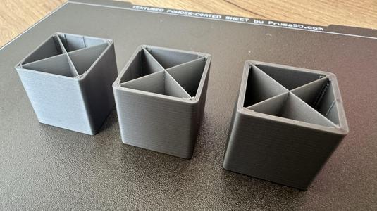 Test cubes - perimeters / Testovací krychle - perimetry