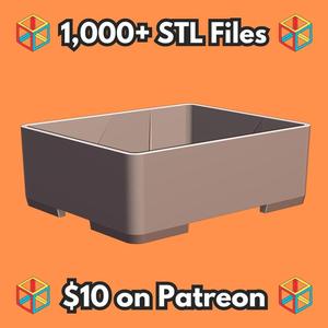 Simple Rectangular Bonsai Tray for Small Plants MineeForm FDM 3D Print STL File