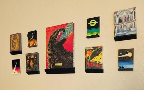 Blu-Ray Display Wall Hanger and Shelf