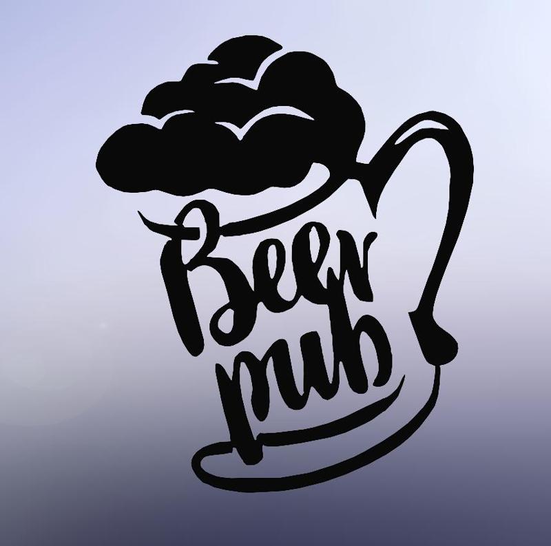 Beer Pub: Line Art of a Beer Mug