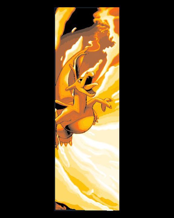 Pokemon Fanart - Charizard evolution and Power - Set of 3 Bookmarks