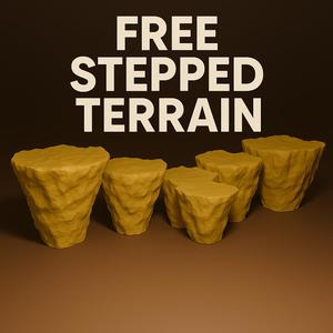 Free Stepped Terrain – Modular 3D Printable Rocky Platforms for Tabletop Wargames and RPGs