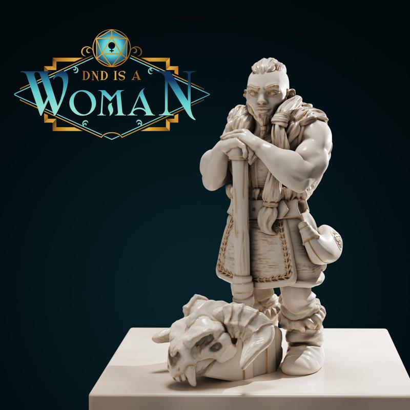 Dwarf Barbarian - Thurronye - 28/32mm and 75mm