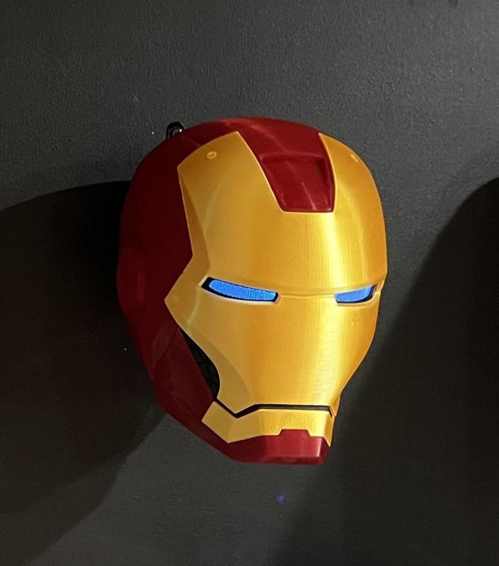 Ironman Mark 3 helmet - Color separated with eye LED insert and pre-made magnet trenches