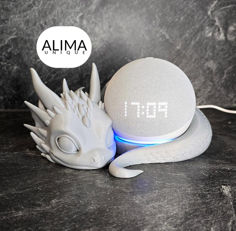 Lying baby dragon - compatible with Amazon Dot