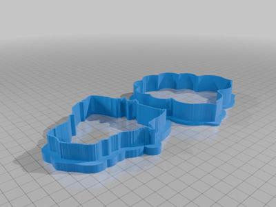 Flower and leaves Cookie Cutter