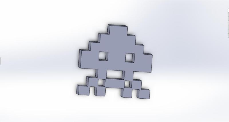 Figura 2 decorativa Space Invaders