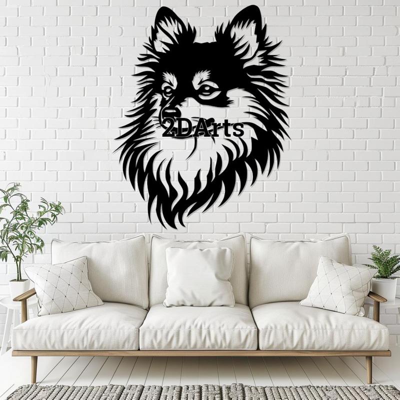 Pomeranian Head 2D Wall Art/Window Art