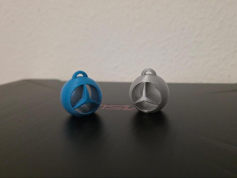 Mercedes Keychain ball, original unique 3D-printed design