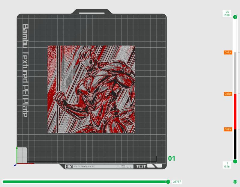 Iron Man Hueforge Fan Art | 3 Sizes | 4 Color | "Iron Man 2050 Fan Art"