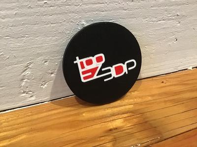 Too EZ 3d printing logo coaster