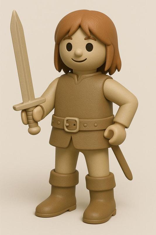 Ruy el pequeño Cid y Pippi Calzaslargas estilo Playmobil