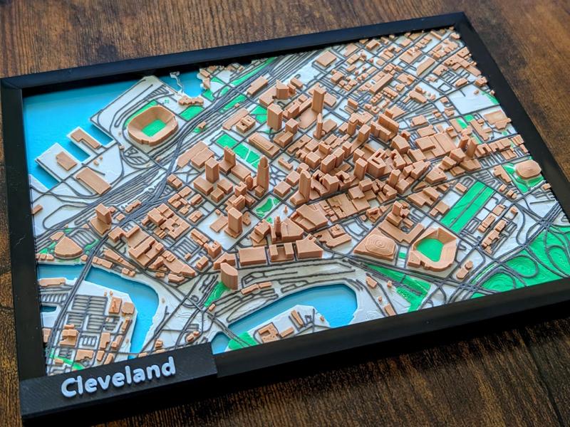 Cleveland Ohio 3D Miniature v2