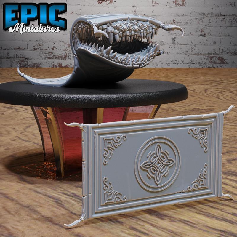 Mimic Carpet / Covering Rug / Furniture Creature / Evil Trap / Sewers City Building Equipment / Ruthless Trickster Base Item / Dungeon Area Decoration / Shapechanger Encounter