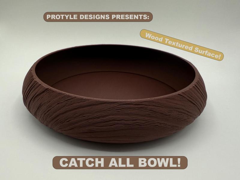 Wood Textured Catch All Bowl / Centerpiece V2