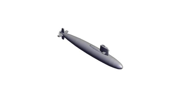 1/2400 Scale USS Skipjack Class Submarine SSN-585.stl
