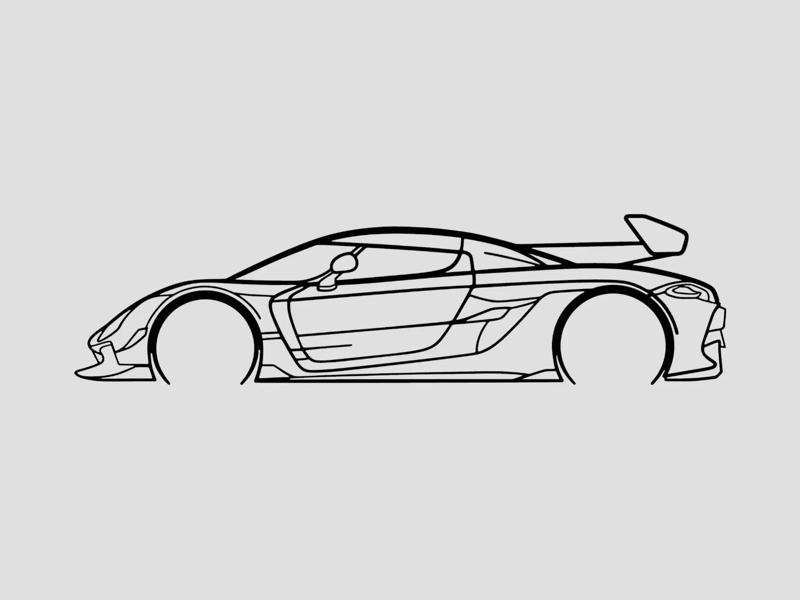 Koenigsegg Jesko Silhouette Wall Art