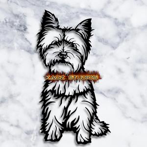 yorkie wall art yorkshire terrier wall decor 2d art