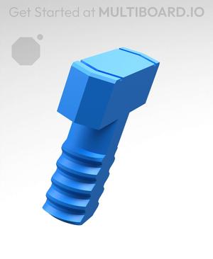 20 mm Small Thread, Plain Head, Shank T-Bolt